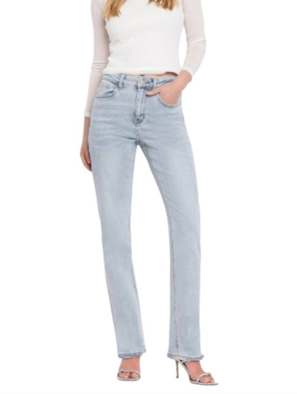 Lovervet 90's Vintage Straight High-Rise Distressed Jeans-NWT